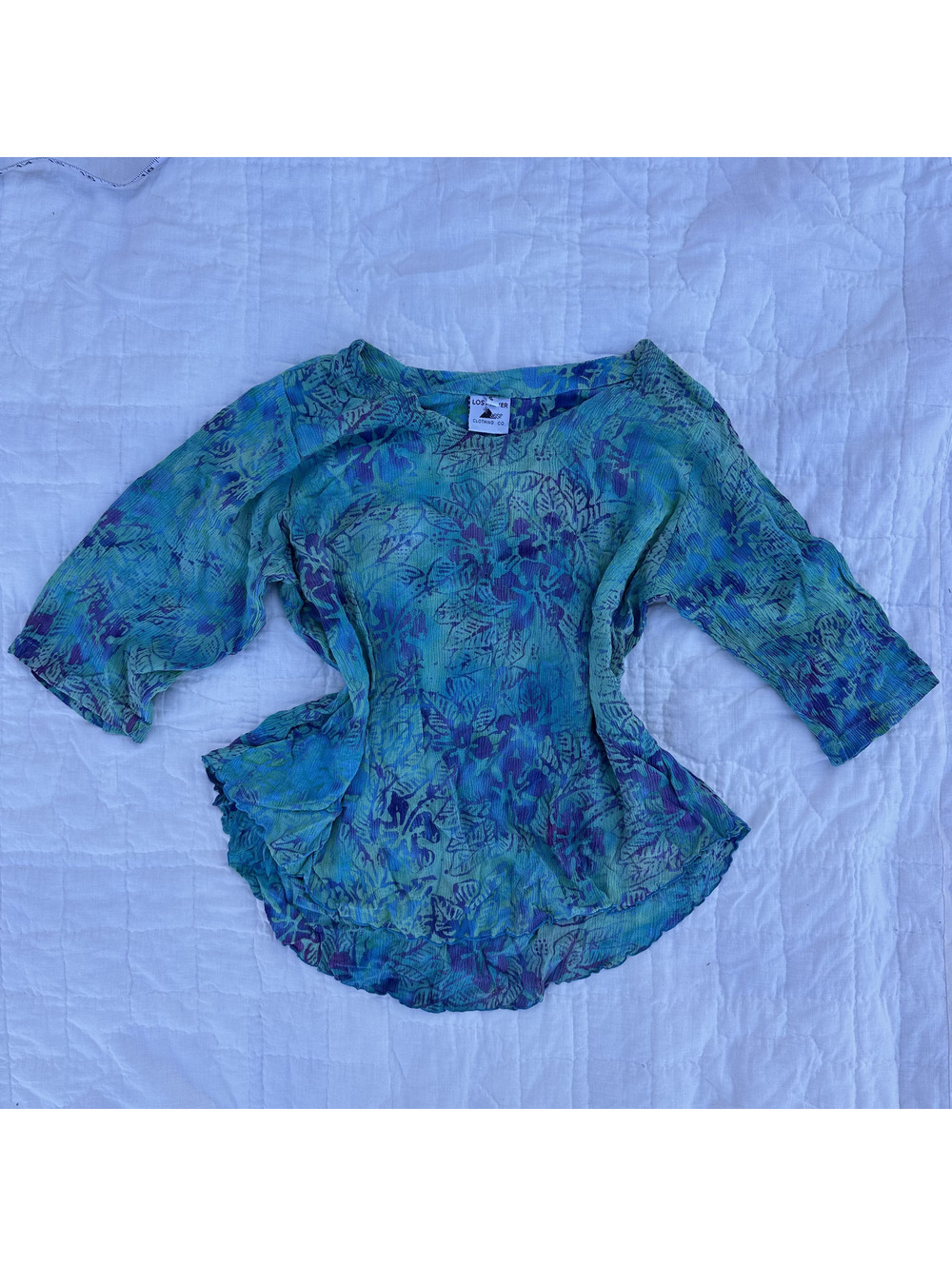 Vintage Rayon Boho Flowy Top | Indie Paisley